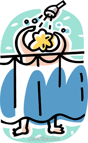 Person Having A Shower Royalty Free Vector Clip Art - Person Taking A Shower (296x480)