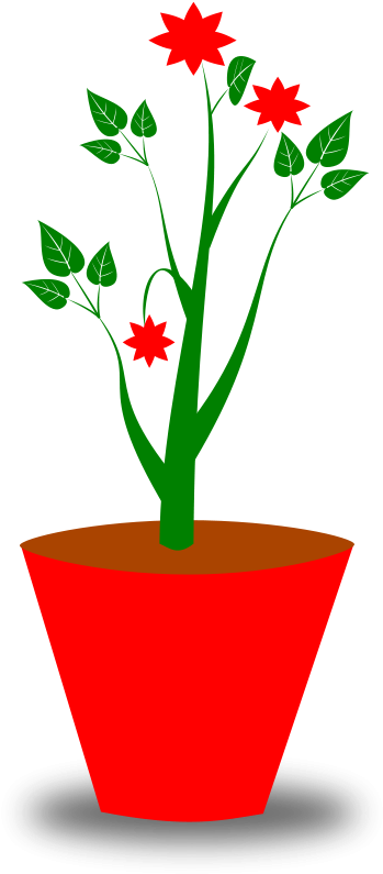 Flower Pot Clip Art - Sometimes I Wet My Plants Journal (373x800)