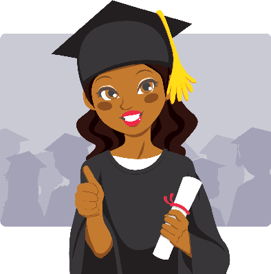 African American Graduate - African American Girl Graduate (394x399)