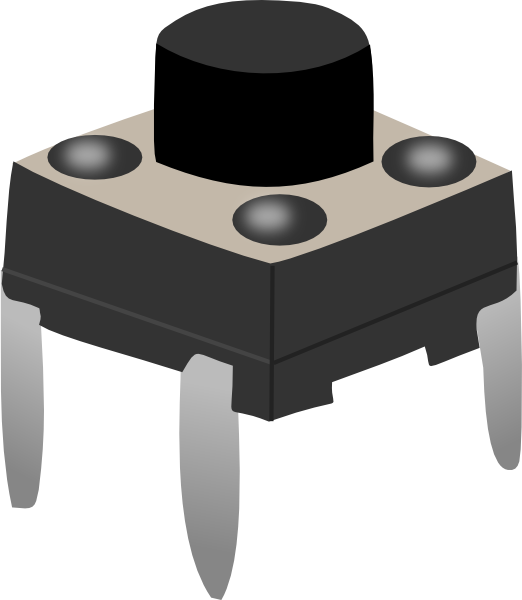 Free Vector Electronic Calliper / Button Clip Art - Botao De Placa Eletronica (522x600)