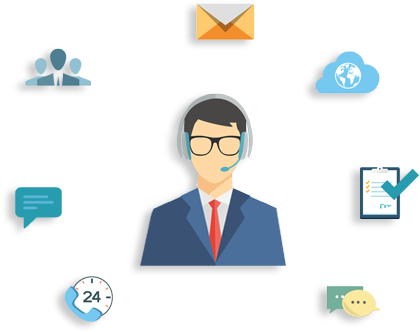 At Talview, We Are Always Here And Happy To Help Our - Application Support Logo (459x379)