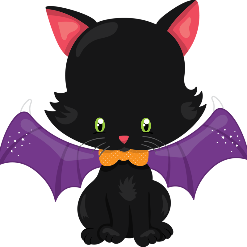 Halloween Kitties-02 - Zazzle Halloween Black Kitten With Bat Wings Tote Bag (800x800)