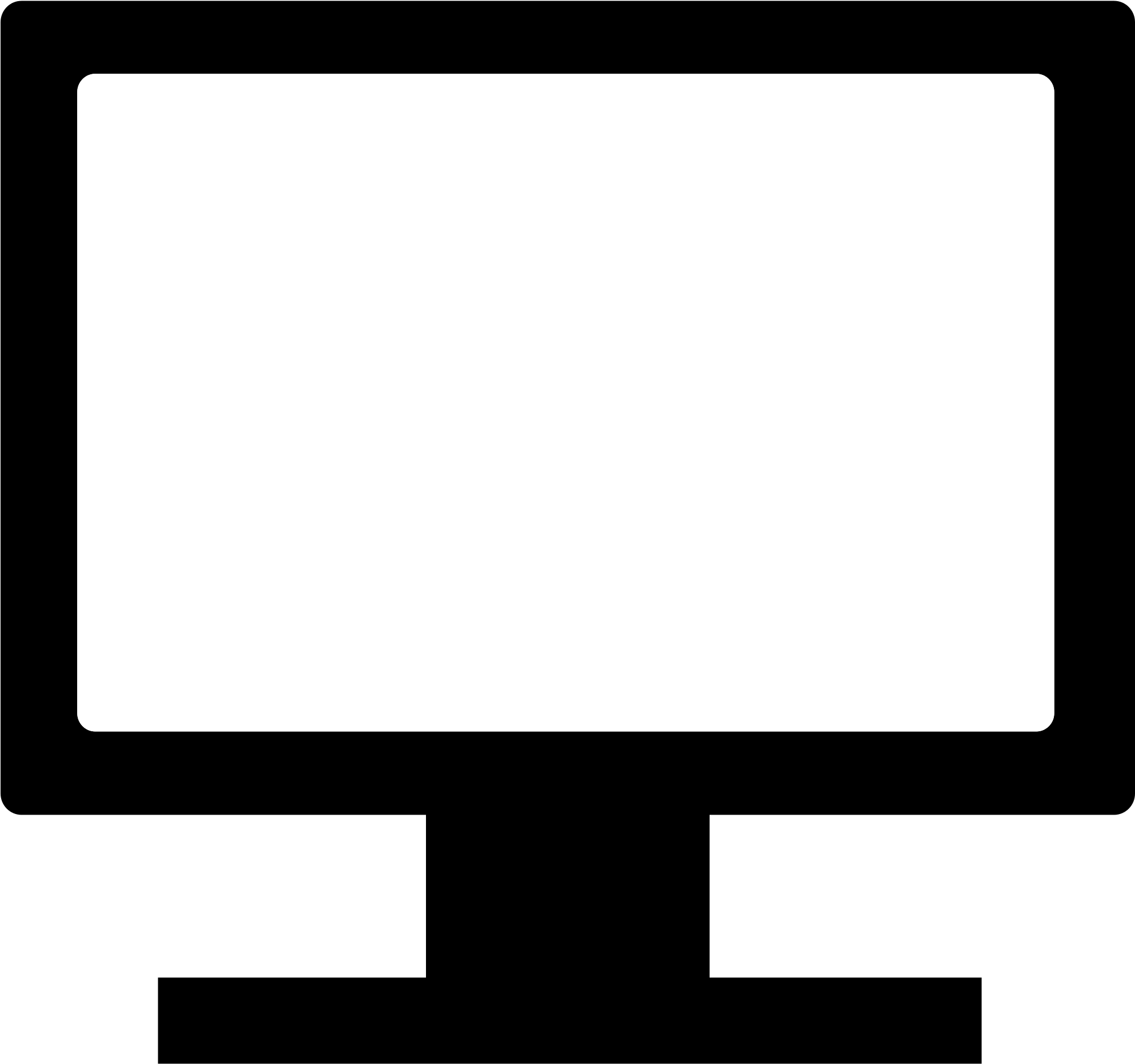 Open - Black And White Computer Symbol (2000x2000)