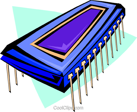 Computer Chip Royalty Free Vector Clip Art Illustration - Computer Chip Royalty Free Vector Clip Art Illustration (480x392)