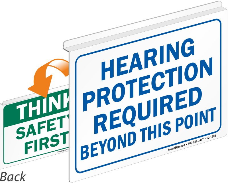 Hearing Protection Required Safety First Sign - Signmission Construction Area Sign - No Trespassing (800x645)