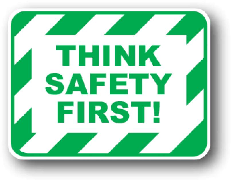 Durastripe Rectangular Floor Sign Printed Think Safety - Ergomat - Durastripe Rectangular Peel & Stick Floor (1000x825)