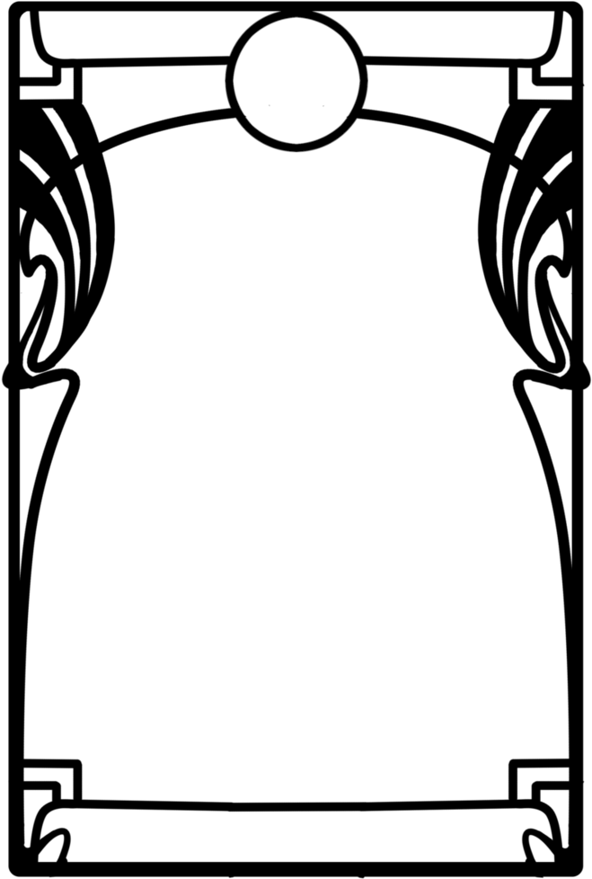Art Nouveau Art Deco Picture Frames Clip Art - Art Deco Png Frame (752x1063)