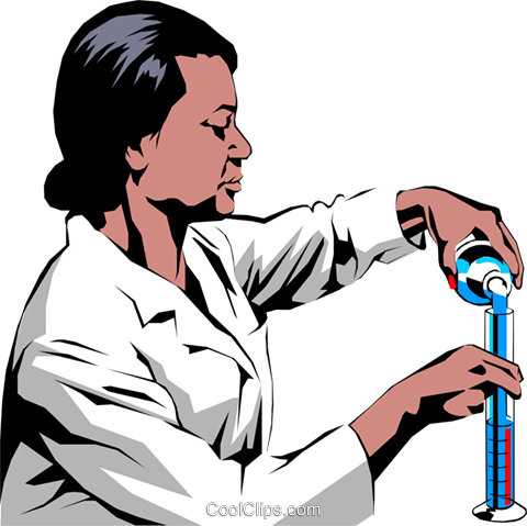Mulher Cientista - Clip Art (480x479)