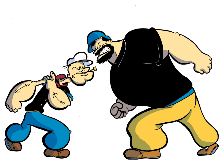 Stop A Bully - Popeye And Bluto Cartoon (900x649)