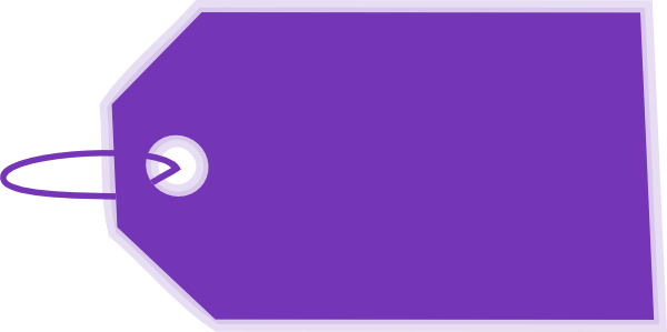 Purple Tag Clipart (600x299)