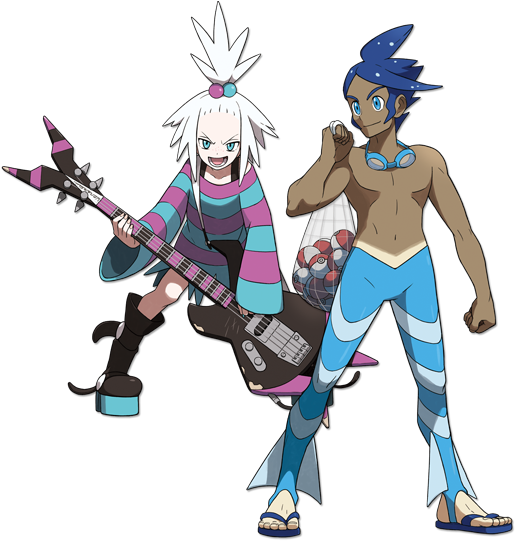 Novos Líderes De Ginásio, Roxie E Marlon - Pokemon Black And White Gym Leaders (600x544)