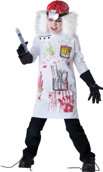 Child Mad Scientist Costume - Mad Scientist Costume Halloween (366x580)