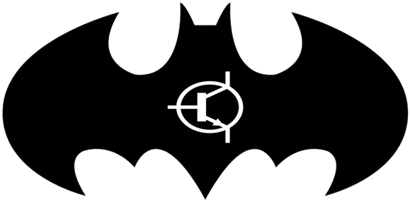 Software Clipart Electronic Engineer - Black And White Batman Symbol (602x309)