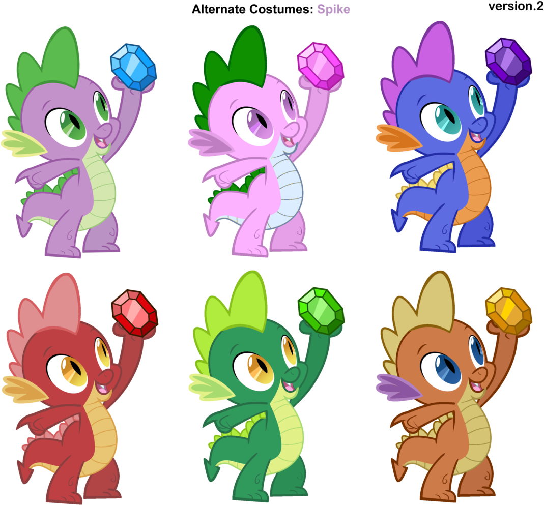 Alternate Costumes, Artist - Spike Relations By Aquaticneon (1126x1024)