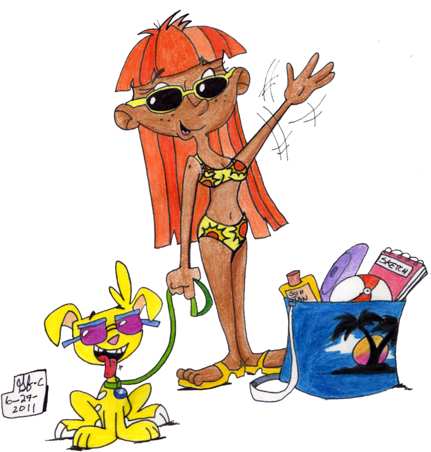 Jessica Sandals-summer Time By Spongefox - Cartoon (864x925)
