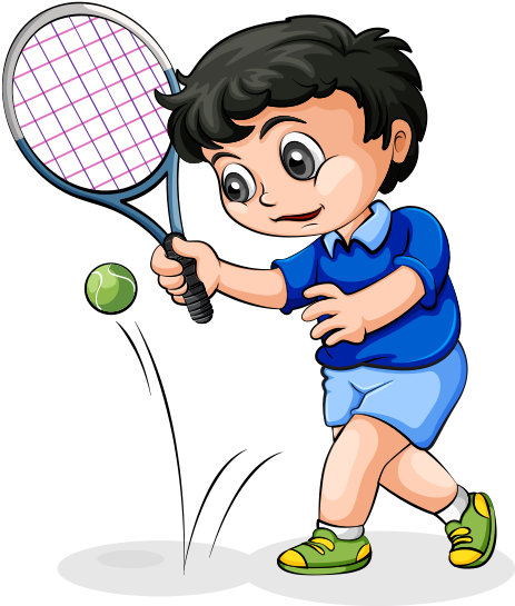 Tennis Cartoon Illustration - Jugar Tenis Png (800x800)