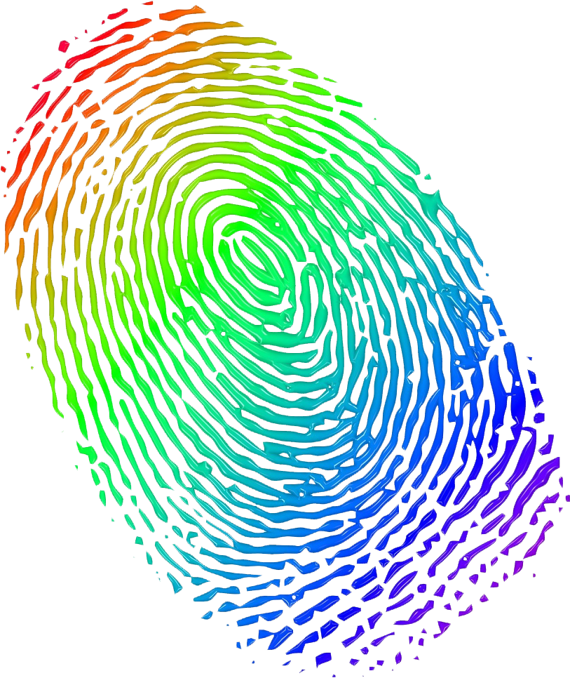 Fingerprint Colorful Png - Fingerprint Png (1000x1000)