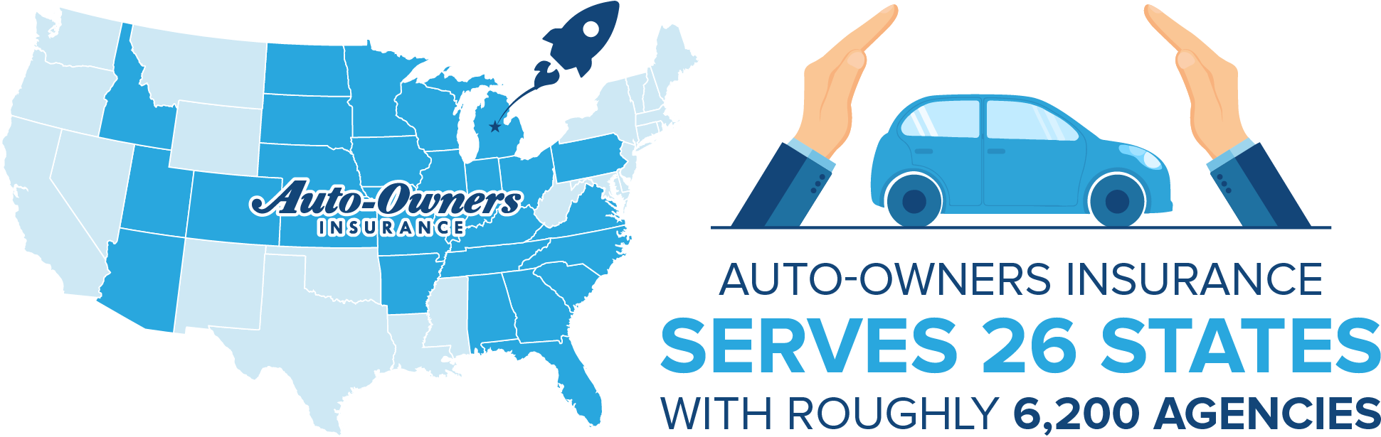 Founding And History - Auto Owners Insurance Map (2083x709)