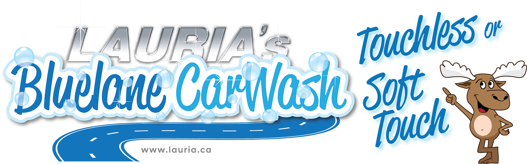 Lauria's Blue Lane Car Wash - Calligraphy (1800x594)