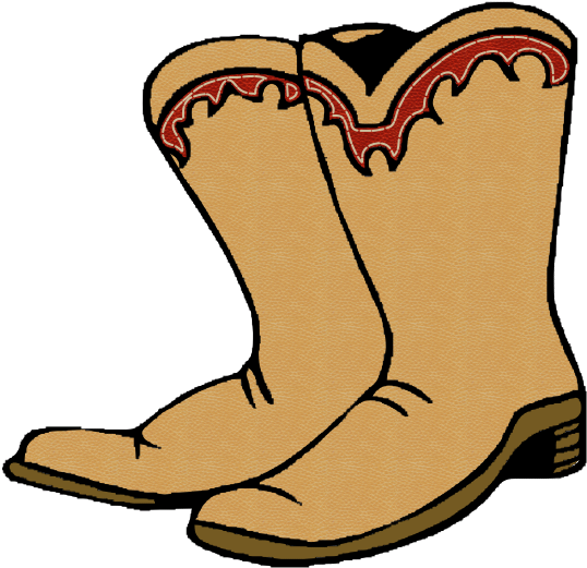 Cowboy Boots - Coloring Page Cowboy Boots (631x576)