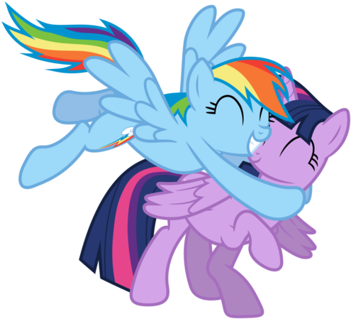 Rainbow Dash Twilight Sparkle - Twilight Sparkle And Rainbow Dash (500x457)