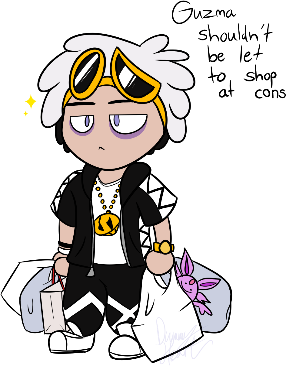 Guzma At Desucon - Cartoon (1100x1393)