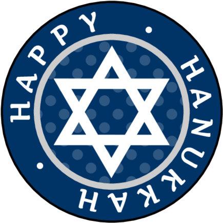 Ol2088 - 1 - 5" Circle - "happy Hanukkah" - Israeli Flag Wallpaper Hd (500x500)