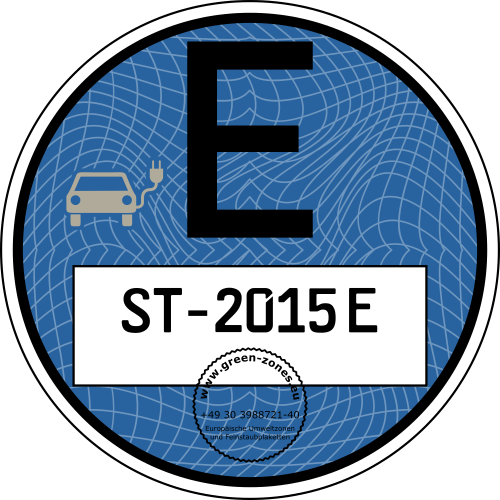 De Duitse E-sticker - Die Blaue Plakette (1000x1000)