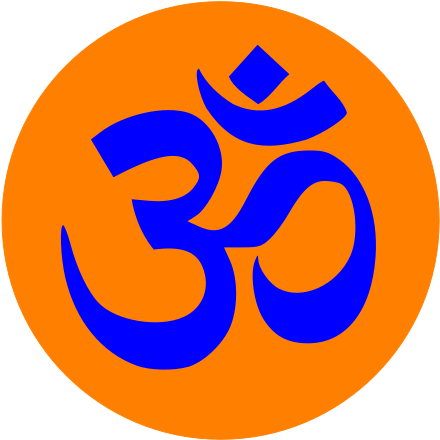 Aum Om Orange Circle Blue - Vishwa Hindu Parishad Logo Hd (512x507)