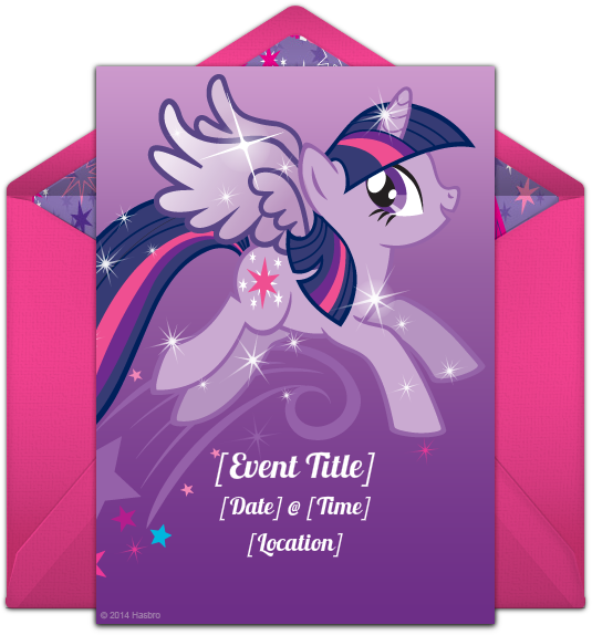 Free Twilight Sparkle Invitations - Birthday Invitation Twilight Sparkle (650x650)
