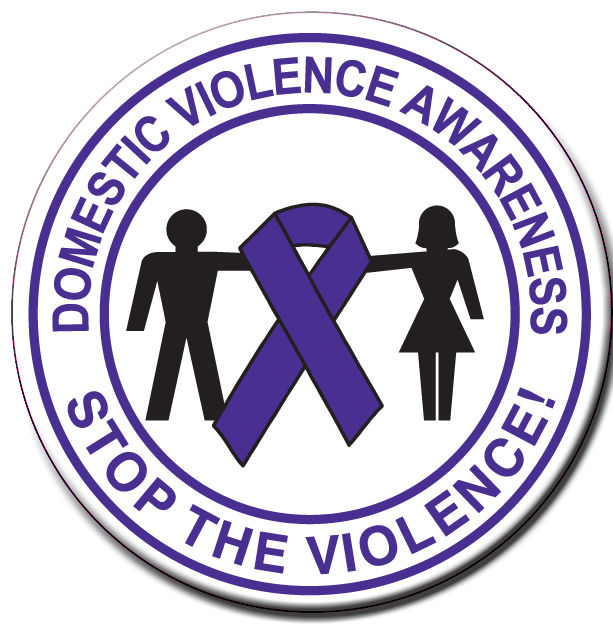 Domestic Violence Awareness Stickers-roll Of - Silence Stop The Violence (612x738)