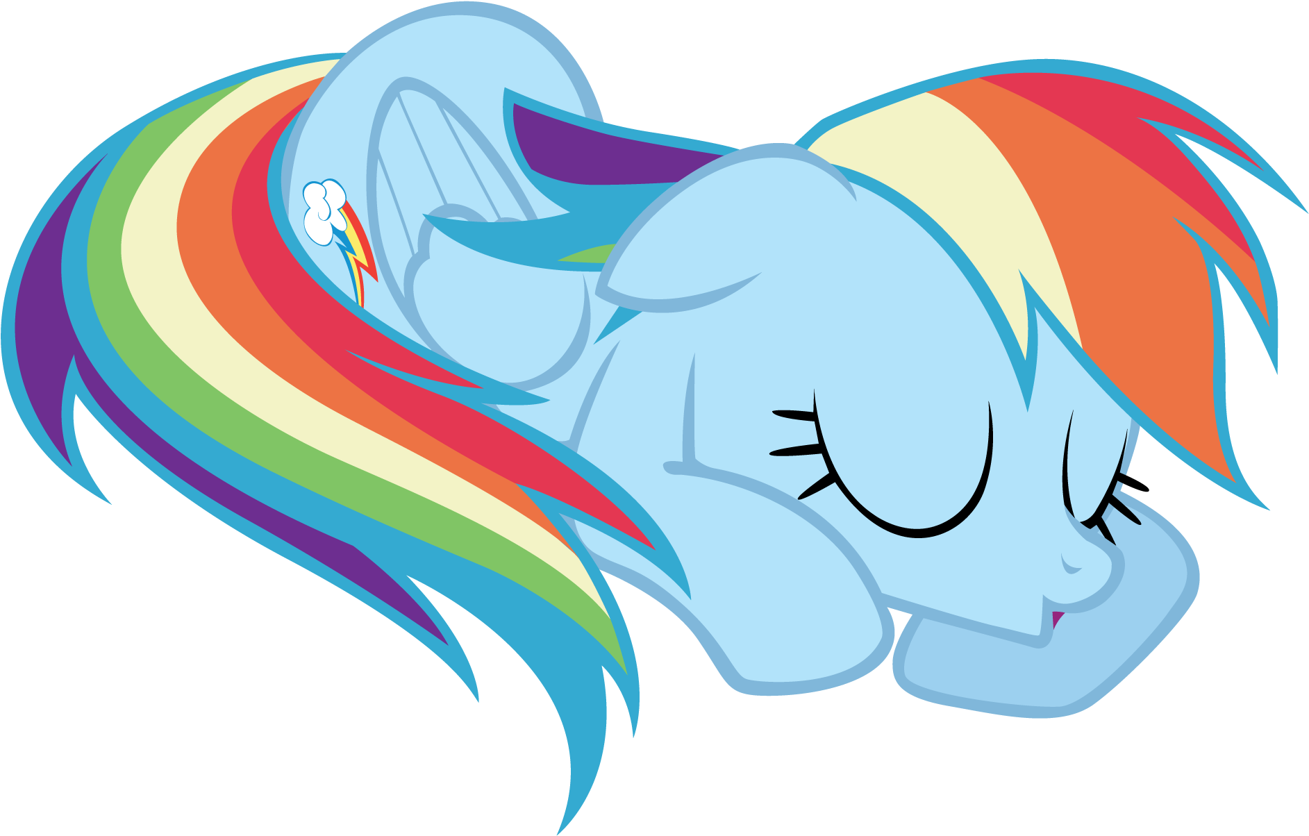 Sleeping By Ocarina0ftimelord Rainbow Dash - Rainbow Dash Sleeping Gif (1900x1600)
