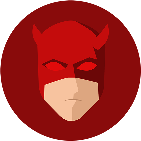 Traitify Daredevil Rh Daredevil Traitify Com Wolverine - Daredevil Cartoon Face (600x600)