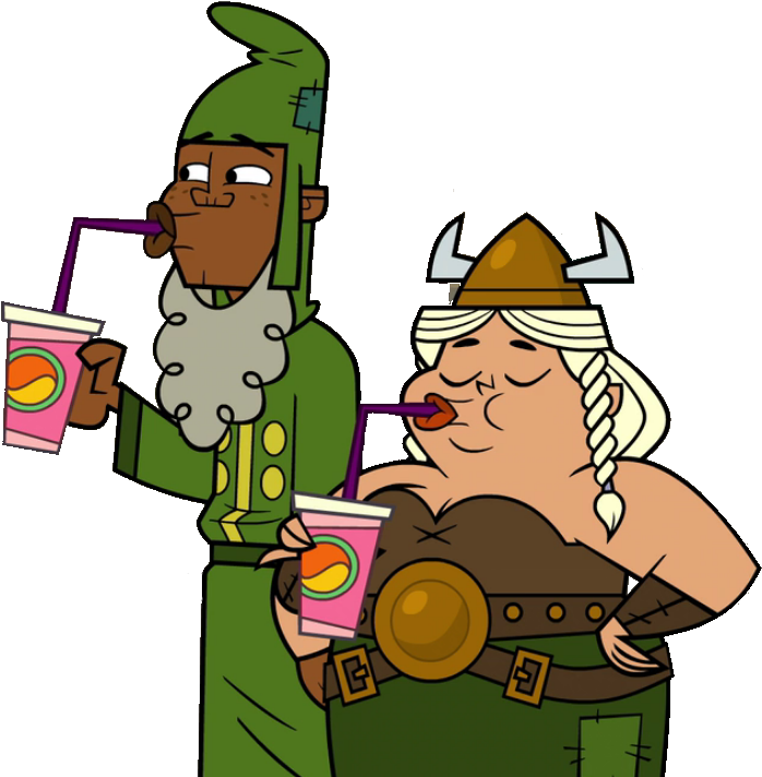 Leonard And Tammy Drinking Soda By Waffledrama - Cartoon (792x737)