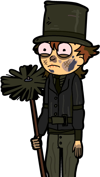 Poorhouse Morty - Chimney Sweeper Clipart (428x736)