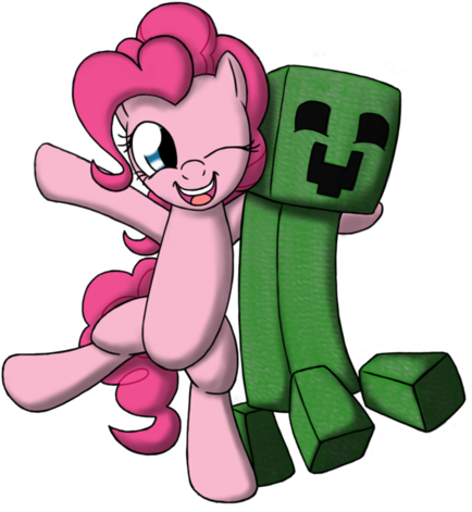 Nowadays, Most Kids Have Multiple Touchpoints With - Pinkie Pie Hugging Creeper (500x504)