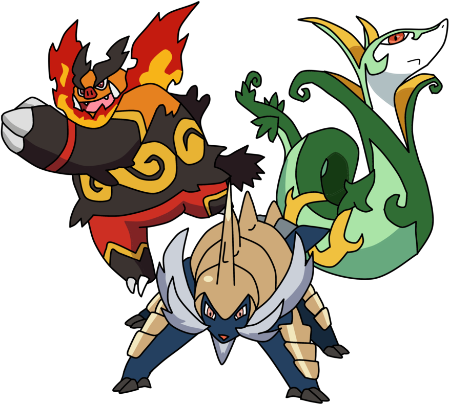 Bulky Tr Sweeper Another Starter To Be Putted Behind - Pokemon Black And White Starters Final Evolution (957x835)