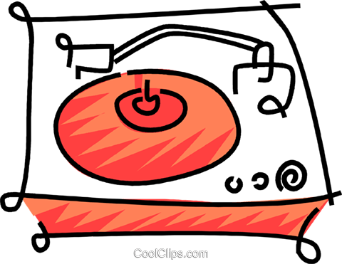 Record Player Royalty Free Vector Clip Art Illustration - Tornamesa (480x371)
