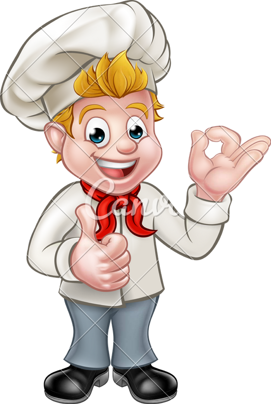 Cartoon Chef Or Baker Character - Africa America Cartoon Chef (536x800)
