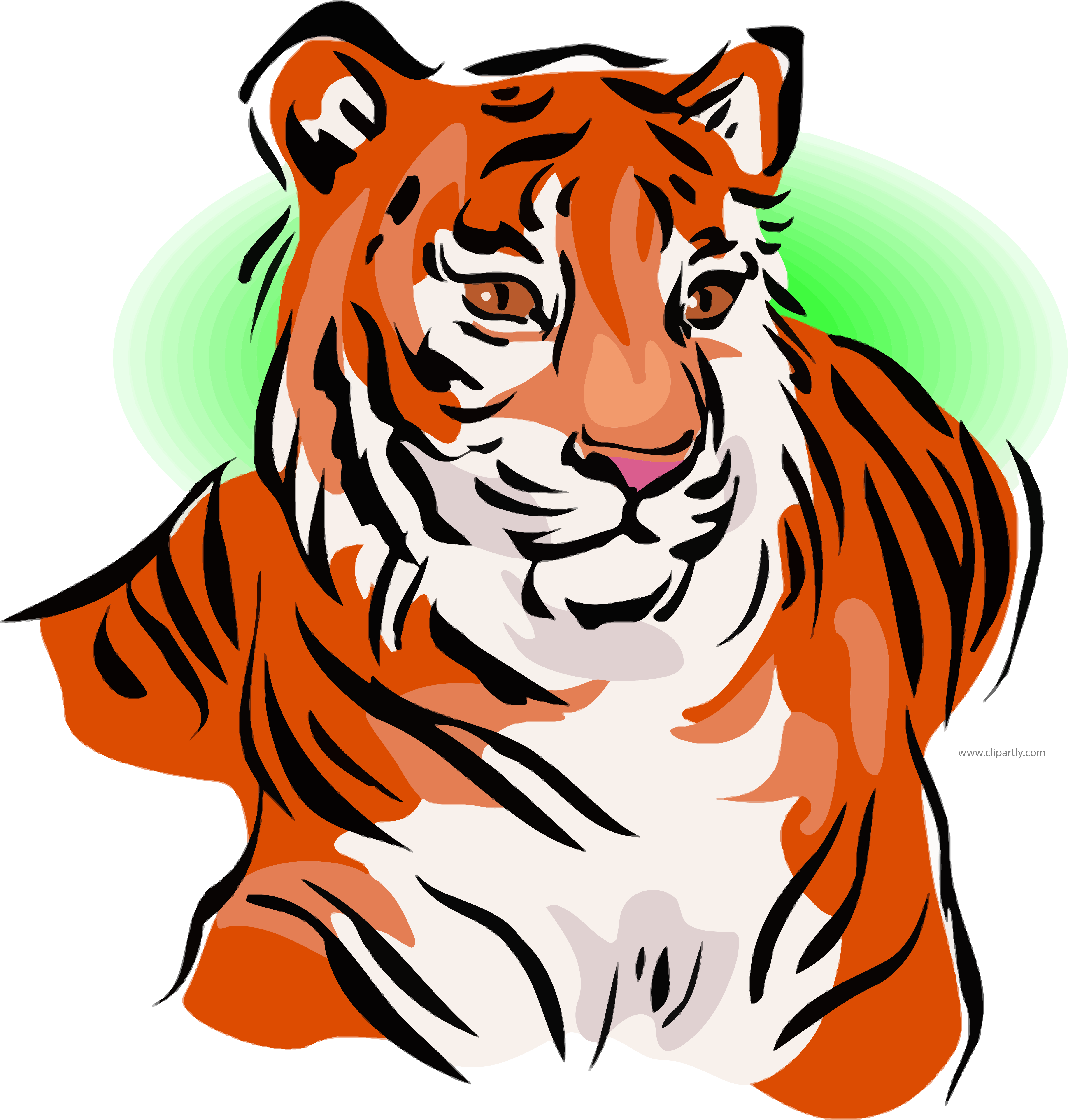 Realistic Tigger Waiting Sun Clipart Png - Tiger Clipart (4731x4960)