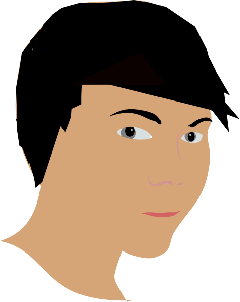 Black Boy Cliparts - Black Haired Boy Clipart (474x598)