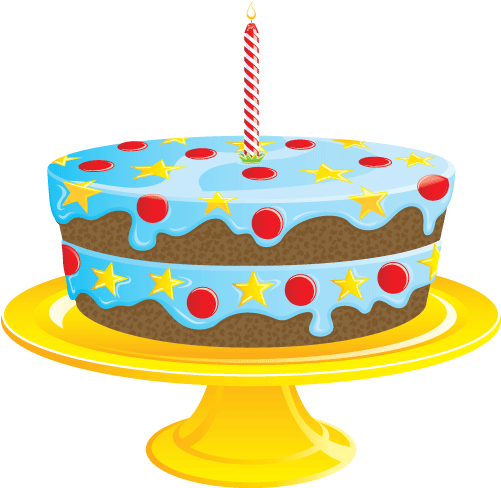 8th Birthday Cake Happy Birthday Clip Art Clip 3 Clipartcow - Cartoon Cake Transparent Background (500x500)