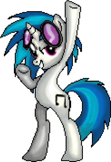 Vinyl/dj Pon - Mlp Pixel Art Vinyl (398x561)