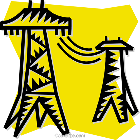 Power Lines Royalty Free Vector Clip Art Illustration - Clip Art (480x479)