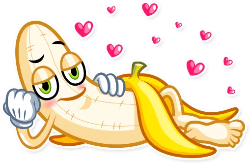 Banana Fruit Telegram Sticker Clip Art - Telegram Banana Stickers (512x512)
