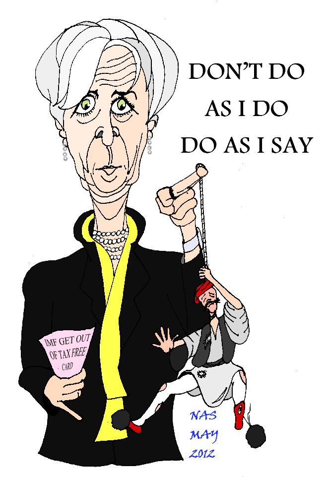 Imf Chief Christine Lagarde Slags The Greeks - Christine Lagarde Cartoon (710x1004)