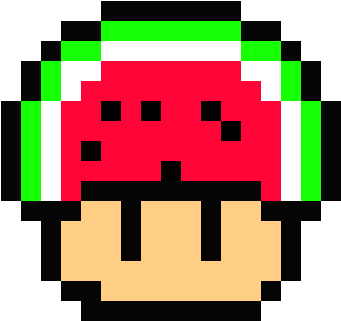 Watermelon Mushroom - Ghost Of Super Mario (460x440)