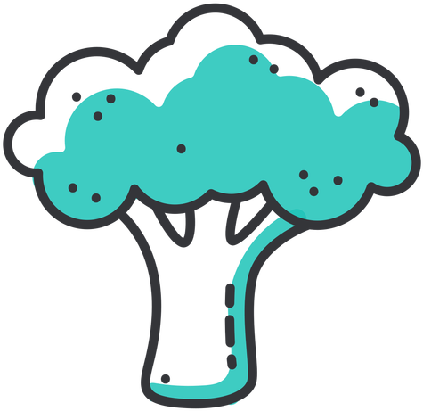 Broccoli Stroke Icon With Shadow Transparent Png Amp - Transparency (512x512)