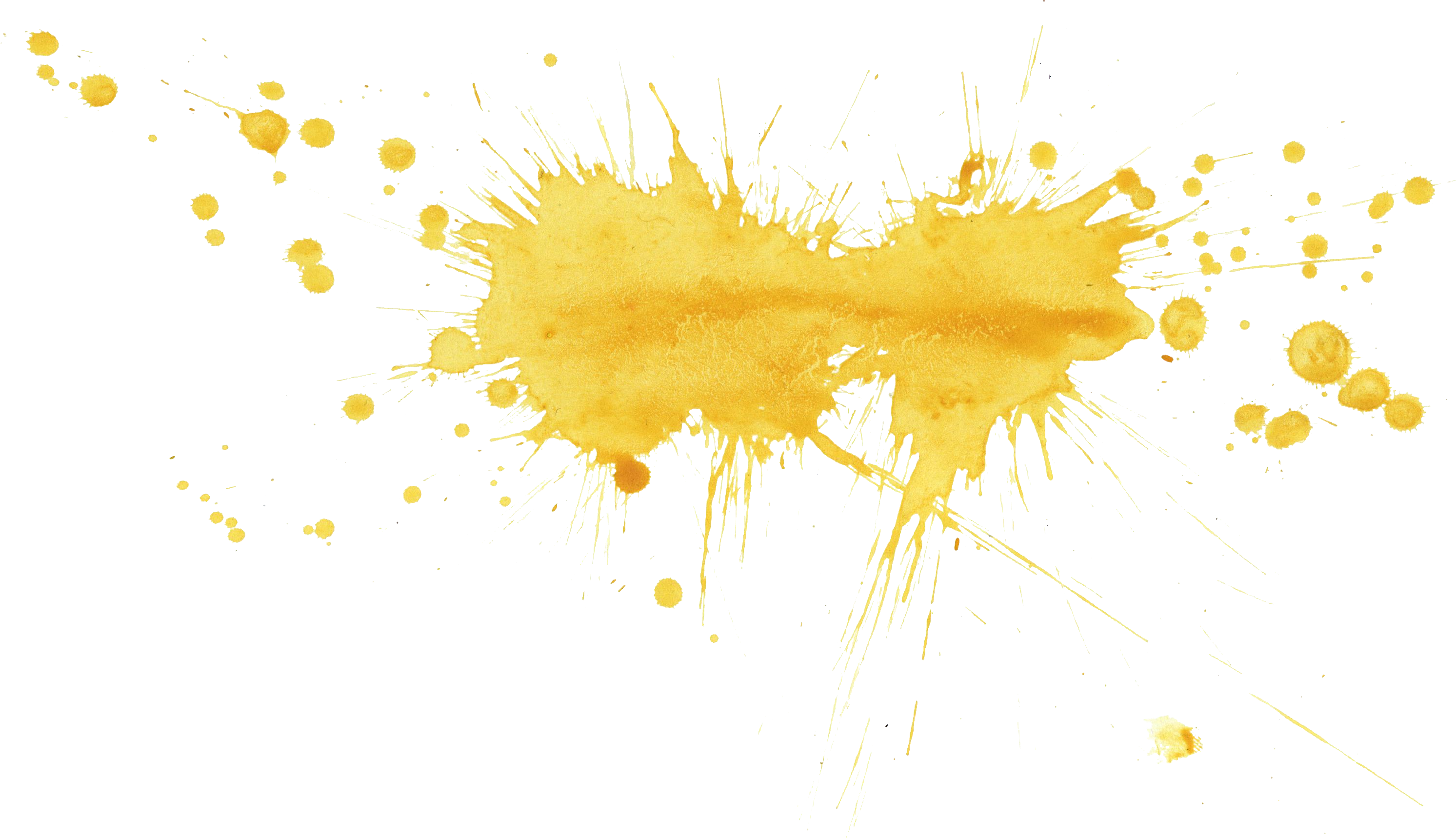Free Download - Watercolor Yellow Splatter Transparent Background (2985x1718)