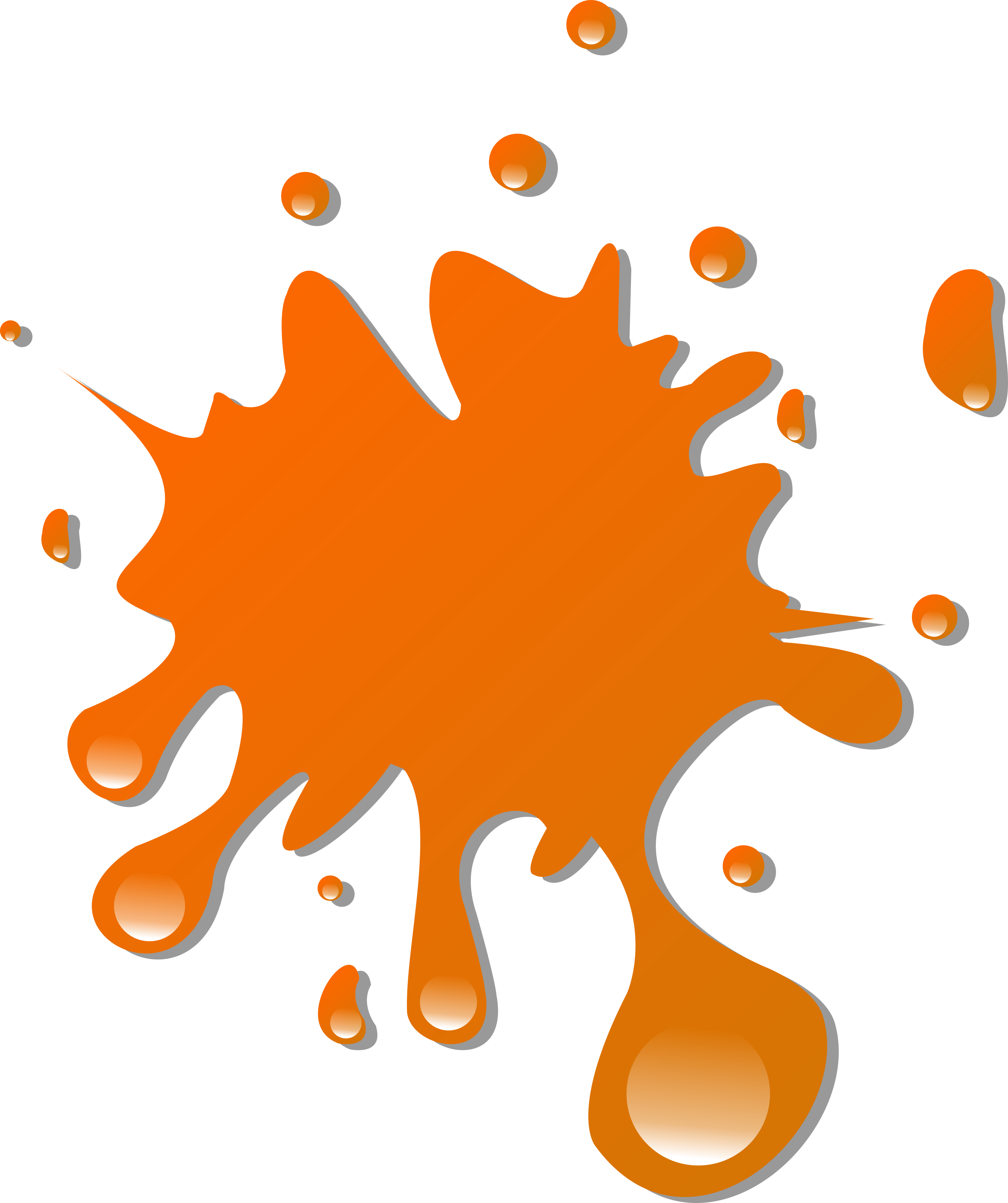 Salpicados De Pintura Color Amarillo (3000x3581)